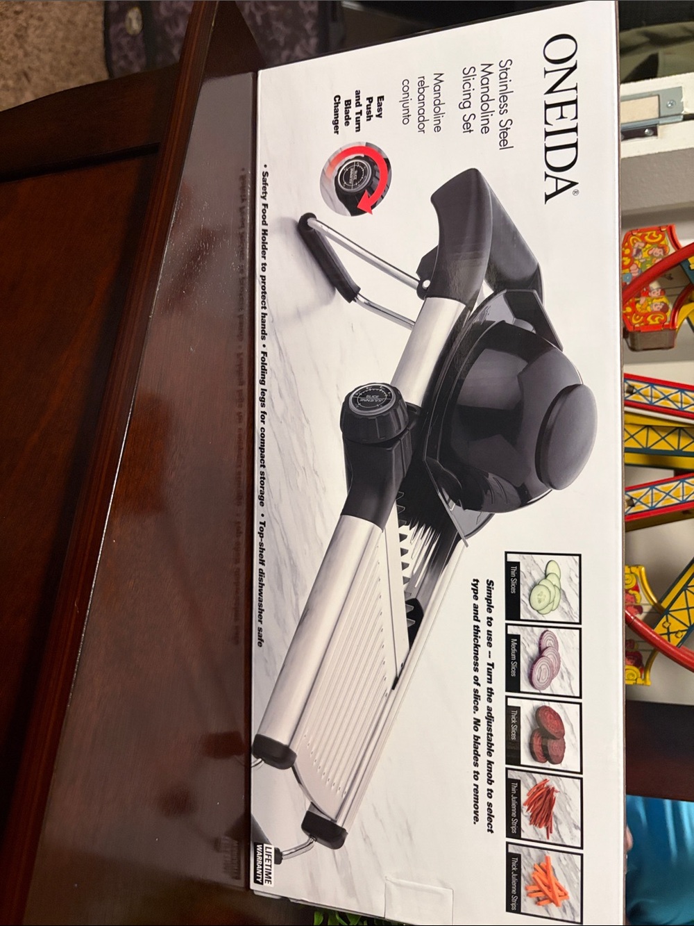 Oneida Stainless Steel Mandoline Slicer - Black, Silver